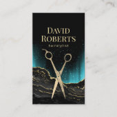 Friseur Stylist Trendy Gold Agate Friseur Salon Visitenkarte (Vorderseite)