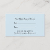 Friseur-Stylist Vintag-Blumenernennung Terminkarte (Rückseite)