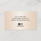 Friseur-Stylist Vintag Blumengoldschere Salon Visitenkarte (Rückseite)