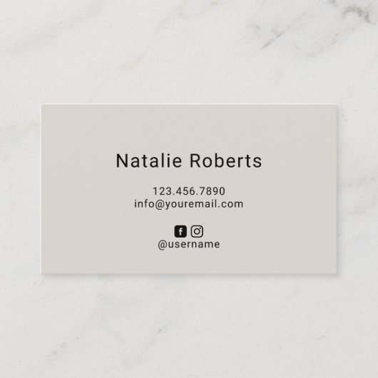 Friseur-Stylistin Beauty Girl Foto Visitenkarte (Rückseite)