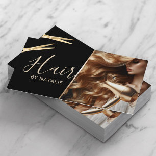 Friseur-Stylistin Beauty Girl Foto Visitenkarte