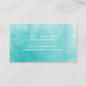 Friseur-Stylistin Feather Schere Salon Wasserfarbe Visitenkarte (Rückseite)