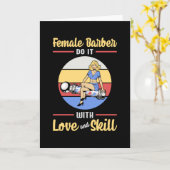 Friseur-Stylistin Friseur Female Liebe Geschenk Karte (Gelbe Blume)