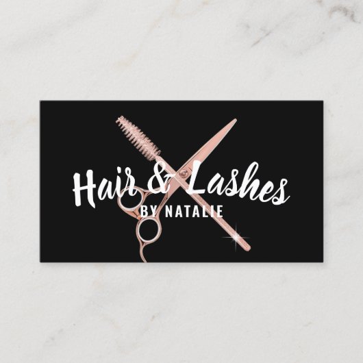 Friseur-Stylistin Lashes Schönheitssalon Pinacotec Visitenkarte (Vorderseite)