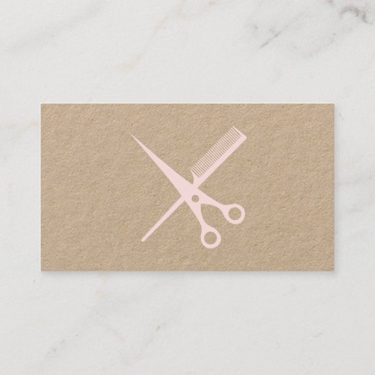 Friseur-Stylistin moderner Name trendy pink scissy Visitenkarte (Rückseite)