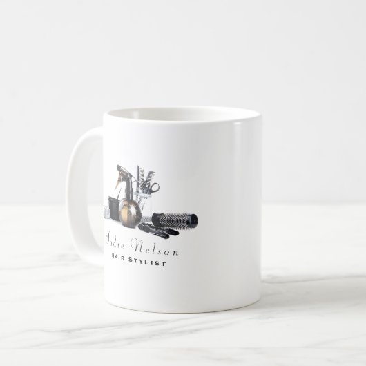 Friseur-Stylistin Salon Tools Beauty Business Kaffeetasse (Vorderseite Links)