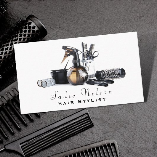 Friseur-Stylistin Salon Tools Beauty Visitenkarte