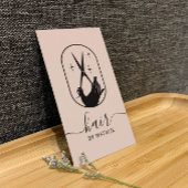 Friseur-Stylistin-Schere & Handlogo Rosa Rosa Salo Visitenkarte