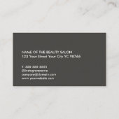 Friseur-Stylistin Schere Moderner schwarzer Friseu Visitenkarte (Rückseite)