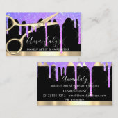 Friseur-Stylistin Tropfen Schere Coiffeur Visitenkarte (Vorne/Hinten)