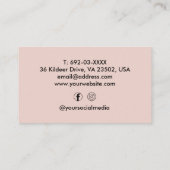 Friseur-Stylistische Schere Friseur-Shop Blush Pin Visitenkarte (Rückseite)
