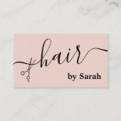 Friseur-Stylistische Schere Friseur-Shop Blush Pin Visitenkarte (Vorderseite)