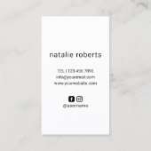 Friseur-Stylistische Schere Minimalistisch Visitenkarte (Rückseite)