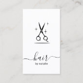 Friseur-Stylistische Schere Minimalistisch Visitenkarte (Vorderseite)