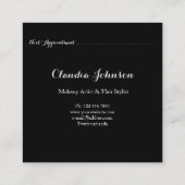 Friseur-Styllensalon Makeup Rose Quadratische Visitenkarte (Rückseite)