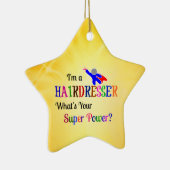 Friseur Super Power Keramik Ornament (Rechts)