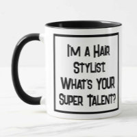 Friseur Super Talent. Zweifarbige Kaffeetasse