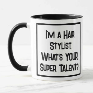 Friseur Super Talent. Zweifarbige Kaffeetasse