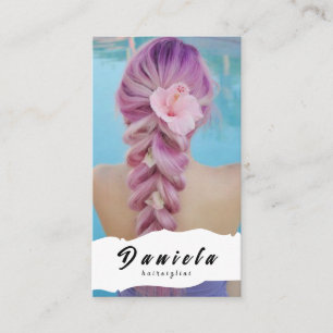 Friseur Süße Schere Minimalist Blush Rosa Visitenkarte