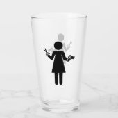 Friseur-Symbol Glas (Rückseite)