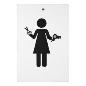 Friseur-Symbol Mini Klemmbrett (Rückseite)