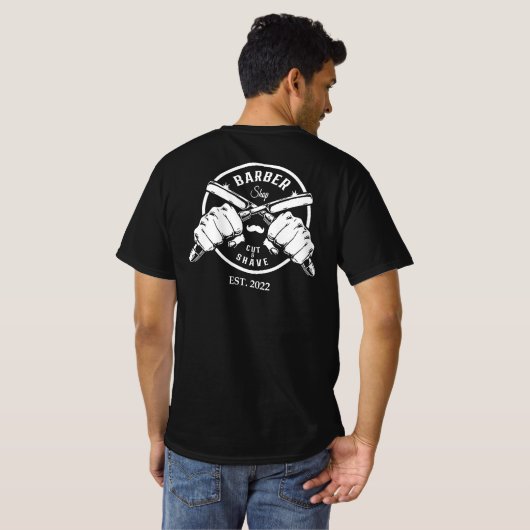 Friseur-T - Shirt (Schwarz voll)