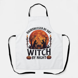 Friseur Tag Hexe Nacht Halloween Kamm Schere Schürze