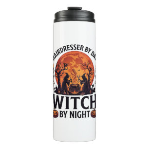 Friseur Tag Hexe Nacht Halloween Kamm Schere Thermosbecher