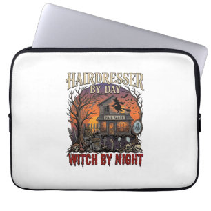 Friseur Tag Hexe Nacht Halloween Salon Totenköpfe Laptopschutzhülle
