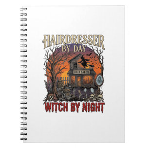 Friseur Tag Hexe Nacht Halloween Salon Totenköpfe Notizblock