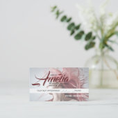 Friseur-Termin Karte Rosa Haar (Stehend Vorderseite)