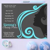 Friseur (türkis) flyer (Einzeln)