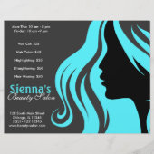 Friseur (Türkis) Flyer (Vorne)