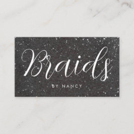 Friseur-Typografie Schwarzer Glitzer Sparkle Visitenkarte