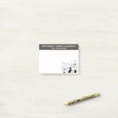 Friseur und Cartoon zum Personalisieren Post-it Klebezettel (Auf Schreibtisch)