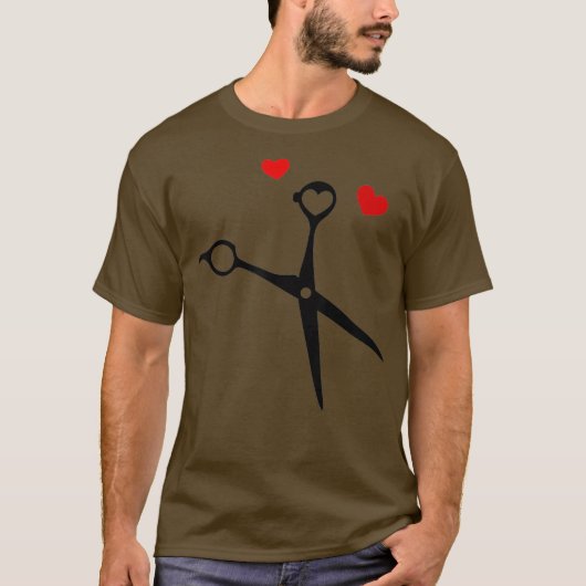 Friseur- und Friseurschere T-Shirt (Vorderseite)