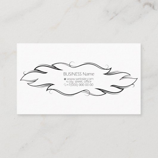 Friseur und Schönheitssalon Stylist Visitenkarte (Rückseite)