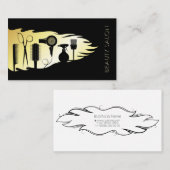 Friseur und Schönheitssalon Stylist Visitenkarte (Vorne/Hinten)