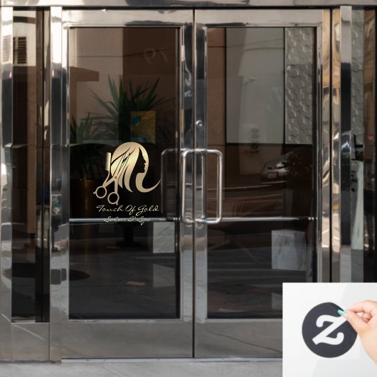 Friseur- und Wellness-Center-Business-Front indivi Fensteraufkleber (Büro Tür)