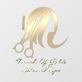 Friseur- und Wellness-Center-Business-Front indivi Fensteraufkleber (Blatt)