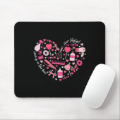Friseur Valentinstag Herz Friseuse Kosmetik Mousepad (Mit Mouse)