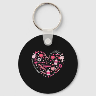 Friseur Valentinstag Herz Friseuse Kosmetik Schlüsselanhänger