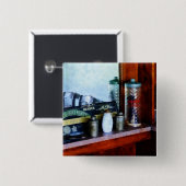 Friseur-Versorgungen Button (Vorne & Hinten)