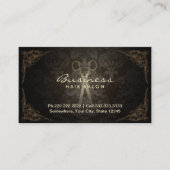 Friseur Vintag Damaskus Salon Ernennung Terminkarte (Vorderseite)