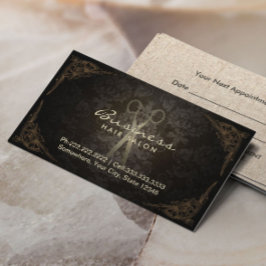 Friseur Vintag Damaskus Salon Ernennung Terminkarte