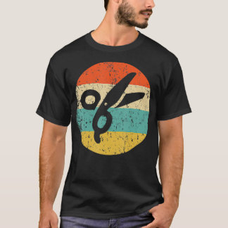 Friseur Vintag Retroschere T-Shirt