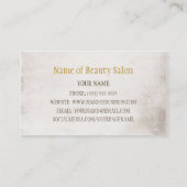 Friseur Vintage Goldfrau Visitenkarte (Rückseite)