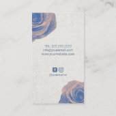 Friseur Vintage Schere & Blume Schönheitssalon Visitenkarte (Rückseite)