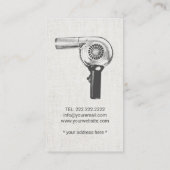 Friseur Vintage Schere & Comb Beauty Salon Visitenkarte (Rückseite)