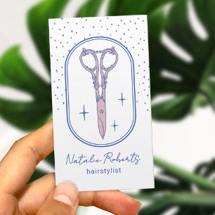 Friseur Vintage Schere Doodle Schönheitssalon Visitenkarte
